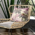 thumbnail image 5 of Hawaii Floral Oil Duo Indoor/Outdoor Pillow with Removable Cover in Gray Pink Cream26x26, 5 of 7