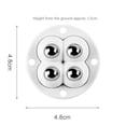 thumbnail image 2 of Mini ruedas giratorias sin ruido autoadhesivas pequeñas (perlas de acero) blancas 4 piezas, 2 of 5