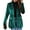 Dark Green, variant on Women's Blazers & Suit Jackets Open Front Cardigan Coat Long Sleeve Velvet Solid Notched Lapel Collar Classy Dark Green Size XL