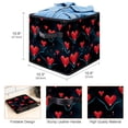 thumbnail image 3 of Electrocardiogram Large Capacity Foldable Toy Box Storage Bin Storage Baskets with Handle 10.8"x10.5"x10.6, 3 of 6
