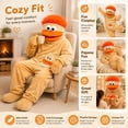 thumbnail image 5 of Funny Big Mouth Monster Onesie Silly Monster Onesie with Comb Plush Pajamas Home Loungewear (No Shoes Included), 5 of 7