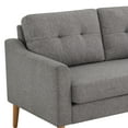 thumbnail image 6 of Serta Brighton Mid-Century Modern Style 2 Seater Loveseat with Ottoman, Light Grey Fabric, 6 of 7