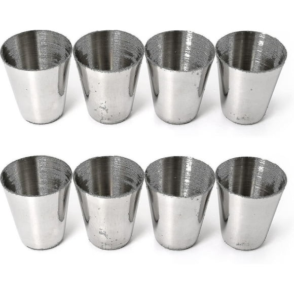 Shot Glasses In A Set Of 12, Stainless Steel Schnapps Tumbler, Stamper Pearl