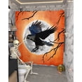 thumbnail image 5 of Halloween Raven Fly Orange Shower Curtain Set ，Waterproof Fabric Shower Curtains Shower Curtains for Bathroom,Bathroom Decor 72"x84", 5 of 6
