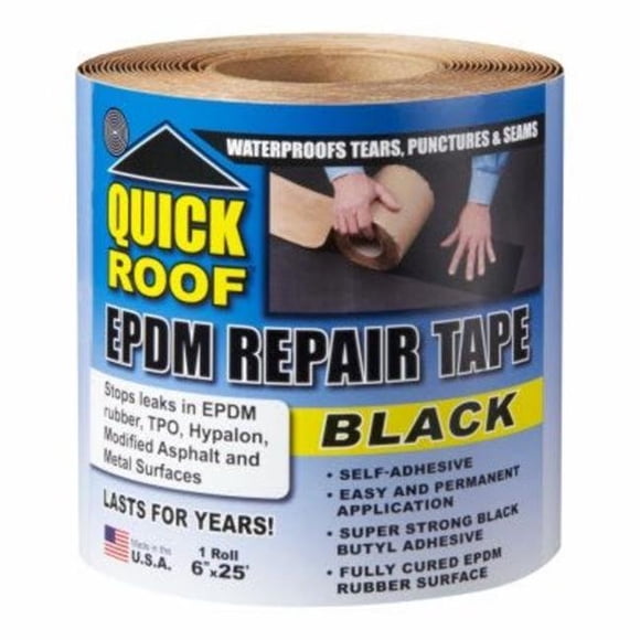 Cofair Products 107221 6 Po x 25 Pi Quick Roof Ruban de Réparation de Fuite EPDM, Noir