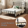 thumbnail image 5 of KATHY&BOB Queen Size Metal Bed Frame with Arched Headboard, Retro Luxury Roman Column, Sturdy Heavy Duty Bed Frame with Storage Space Under-bed, Easy Assembly, No Box Spring Needed (Arched, Queen), 5 of 11
