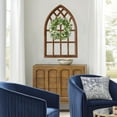 thumbnail image 6 of Sintosin Farmhouse Arched Window Frame Wall Decor, 20 x 32 Inches, Wooden Rustic Faux Window Pane, 6 of 8