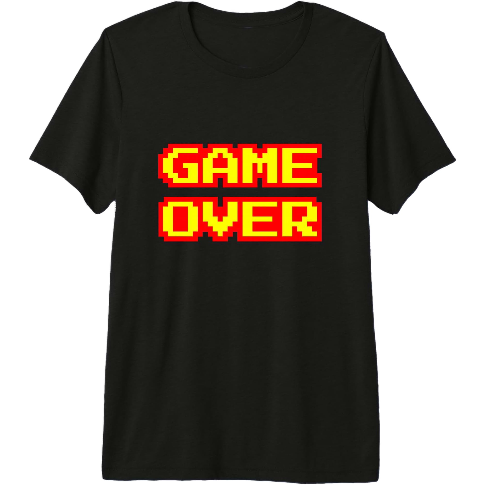Game Over Vintage Retro Arcade Video Games Gaming Premium Tri-Blend T-Shirt Vintage T-Shirt