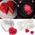 thumbnail image 2 of Heart Shape Silicone Candle Molds for Epoxy Resin Candle Soap Bowtie Heart Cake Molds Chocolate Molds Fondant Molds, 2 of 7