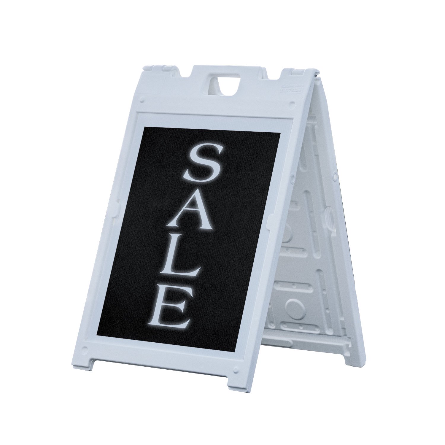 Sale 18 x 24 Double Sided A-Frame Sidewalk Sign Includes 2 Plastic Inserts Foldable Portable White Signicade Sandwich Board Retail Promotions Eye-Catching Display Professional Signage