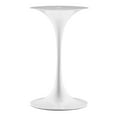 thumbnail image 4 of Sofa Side Table, Round, White, Wood, Metal Steel, Modern Contemporary Mid-Century, Living Lounge Cafe Room Hotel Lobby Hospitality, 4 of 6