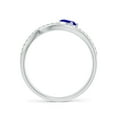 thumbnail image 2 of ANGARA Natural Criss Cross Pear Shaped Tanzanite Ring with Diamond Accents in 14K White Gold for Women (Size-5x3mm) | December Birthstone, Anniversary, Jewelry Gift for Women | Natural Tanzanite Ring, 2 of 9