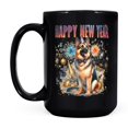 thumbnail image 2 of Happy New Year with German Shepherd Fireworks Holiday Xmas Winter 2025 Mug Alsatian Dog Lover Gifts Coffee Tea Cup - 00025, 2 of 4