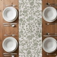 thumbnail image 5 of Spring Flowers Table Runner 72 Inches Long,Farmhouse Sage Green Pastoral Floral Leaf Cotton Linen Table Runners Dresser Scarves,Fabric Tabletop Scarf Furniture Cover for Home Dinner Party 13"x72", 5 of 9