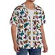 thumbnail image 2 of Fotbe Colorful Flying Butterflies Camisa Estampada de Manga Corta para Hombre, Casual de Verano, Estilo Playero, Sin Arrugas-X-Large, 2 of 5