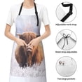 thumbnail image 6 of Lsque Cow Waterproof Apron Chef Aprons for Men Heavy Duty Chemical Work Apron Extra Long Grilling Aprons with Adjustable Bib Apron, 6 of 9