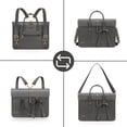 thumbnail image 6 of Mosiso Laptop Tote Bag for Women, 15-15.6 inch PU Leather Shoulder Bag Convertible Backpack, Casual Travel Handbag Office Work Computer Briefcase, Gray, 6 of 7