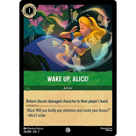 Disney Lorcana Archazia's Island Common Wake Up, Alice! #116