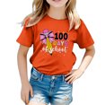thumbnail image 1 of TZEWGL Tees For Girl Boy Solid Color Letter Printed Round Neck Short Sleeved Blouse For Toddlers size 4-5T, 1 of 4