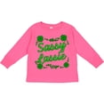 thumbnail image 3 of Inktastic Sassy Lassy with Green 4 Leaf Clovers Boys or Girls Long Sleeve Toddler T-Shirt, 3 of 5