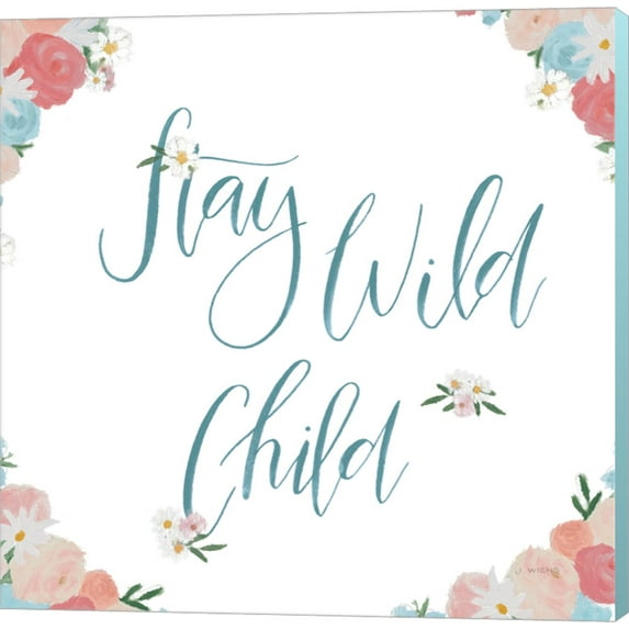 Spirit Stallion VI Blush and Teal by James Wiens, Canvas Wall Art