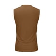 thumbnail image 5 of USNSM Men's Summer Tank Tops Color Block Button Down Sleeveless Henley T Shirts Pullover Casual Slim Fit Shirts with Pocket Brown M, 5 of 8