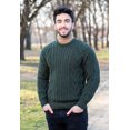 thumbnail image 2 of SAOL 100% Merino Wool Men's Aran Traditional Fisherman Cable Knit Sweater Irish Crew Neck Pullover Made in Ireland, 2 of 10