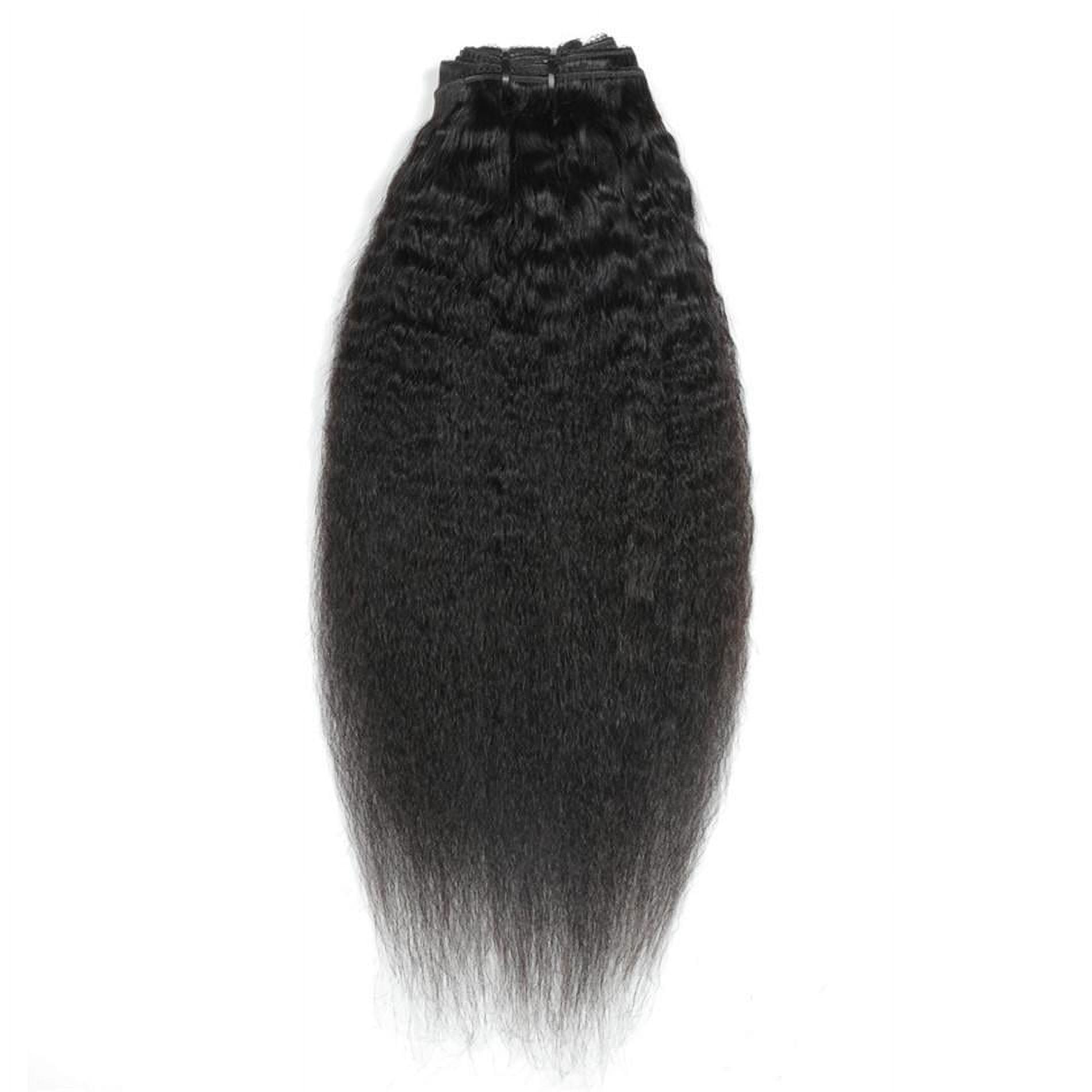 Afro Kinky Straight Hair Clip In Human Hair Extensions 8 Pcs/Set Clip On Hair Extension Brazilian Remy Hair Pieces Clip Ins Extensions 14-26 Inches