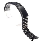 Meigar 18 20 22mm Stainless Steel Men's Watch Band Strap Double Lock Flip Bracelet