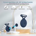 thumbnail image 1 of For AirTag Waterproof Holder Case with Brooch Dark Blue, 1 of 5