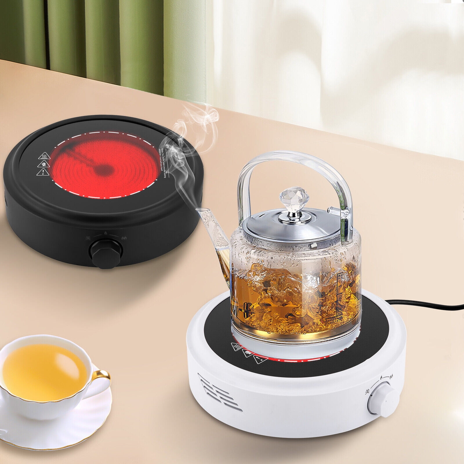 Tebru Portable 500W Electric Mini Stove Hot Plate Multifunctional Home  Heater, Coffee Heater, Mini Stove 