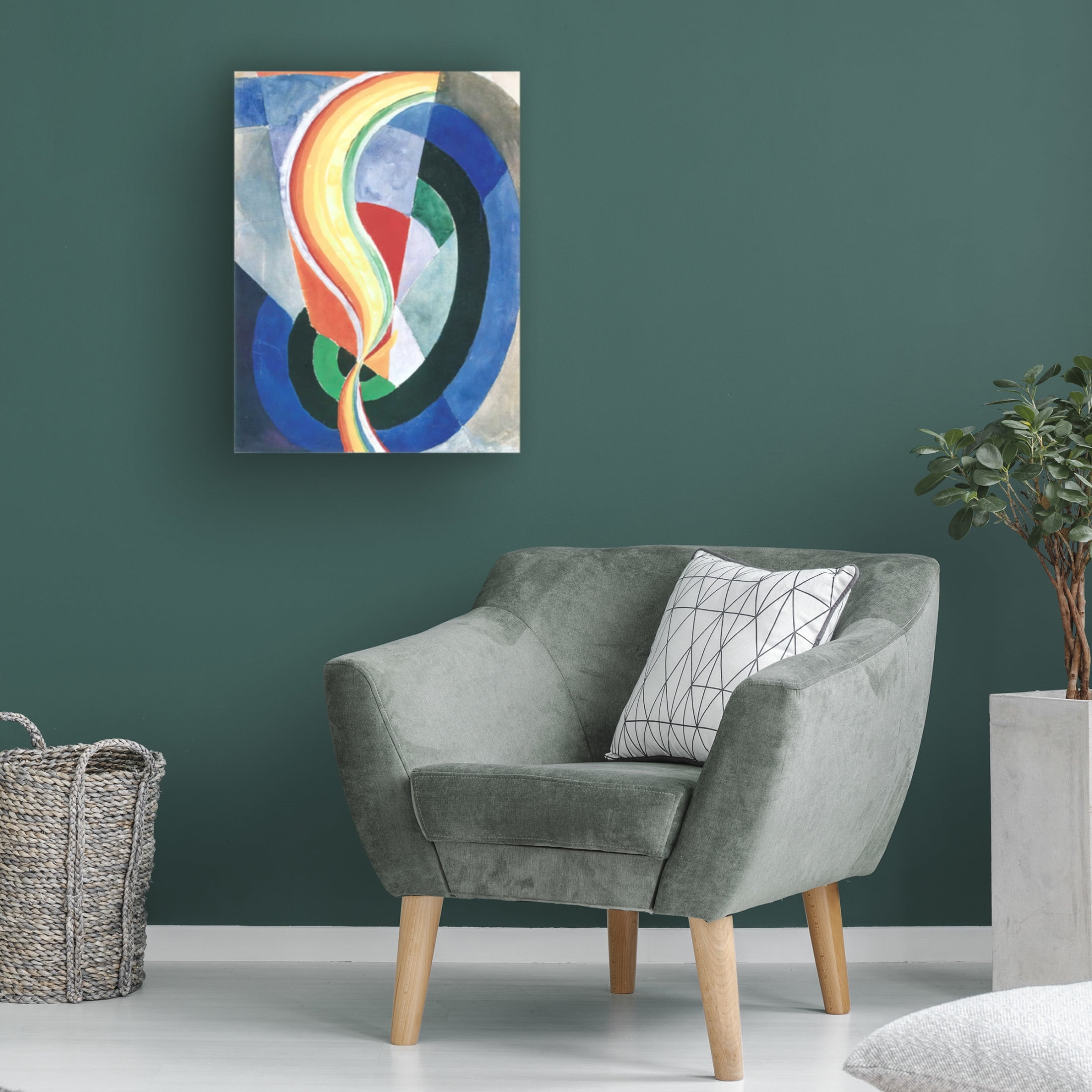 Canvas Wall Art - Vintage Apple Collection 'Helice Robert Delaunay' Wall Art for Living Room, Bedroom, or Office Décor by Trademark Fine Art - 18 x 24 Inches