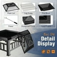 thumbnail image 4 of Devoko Outdoor 32" Square Metal Fire Pit with Cover and Poker, Black, 4 of 7