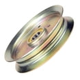 thumbnail image 1 of 14242 Flat Idler Pulley Compatible with John Deere Mower Deck Replaces AM135526., 1 of 2