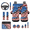 American Flag Eagle Pattern, variant on 14 PCS Auto Seat Cover Full Set, with Steering Wheel Cover Car Cup Holder Mat Car Armrest Cover Cushion Suitable for SUV, Skull Floral Print