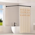 thumbnail image 4 of Tringle de Rideau de Douche d'Angle en L, 24 Pouces-53 Pouces x 24 Pouces-53 Pouces Tringle de Salle de Bain Courbée Réglable à 90 Degrés Rail Carré Sans Affaissement avec 12 Crochets et Support de Plafond - Noir, 4 of 8