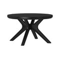 thumbnail image 3 of Plank+Beam Cross Leg Modern Coffee Table, 30" Solid Wood Tables for Living Room, Round Center Table, 3 of 9