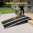 thumbnail image 3 of Yescom Portable Wheelchair Ramp Aluminum 6 ft Folding Anti Slip 600 Pounds Limit for Threshold Doorways, 3 of 9