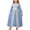 Blue, variant on Girls Abaya Kids Long Sleeve V Neck Lace Prayer Dress Middle Arabic Kaftan Dress (4-13Y)
