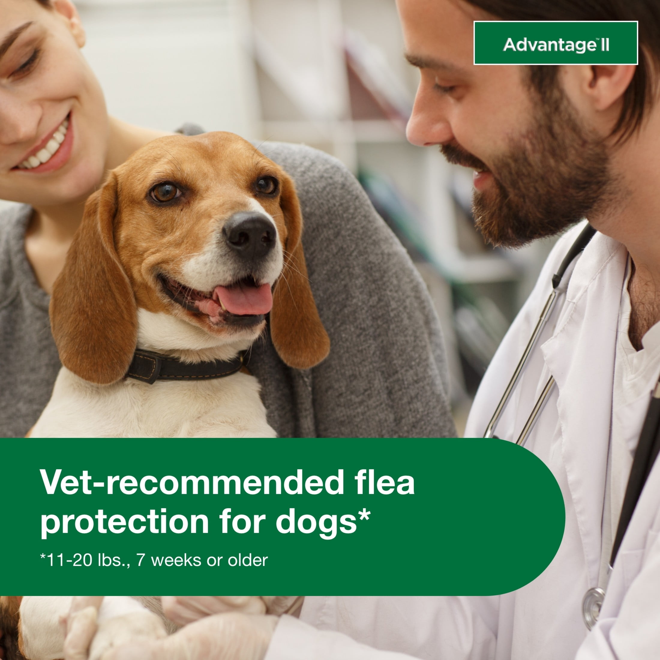 Advantage II Vet Recommended Flea Prevention for Medium Dogs 11 20 lbs 4 Monthly Treatments Walmart