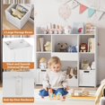 thumbnail image 6 of TROPOW Kids Bookshelf and Toy Organizer, 4-Tier Wood Toy Storage Kids Book Shelf w/6 Cubbies, 2 Movable Drawers, Bookcase Book Shelf Storage Cabinet for Kids Rooms, Nursery, School, Hallway, Playroom, 6 of 7