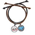 thumbnail image 1 of Red Headset White Cat Protect Animal Pet Lover Bracelet Rope Hand Chain Leather Elephant Wristband, 1 of 2