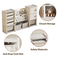 thumbnail image 6 of Kids Furniture Kids Toy Storage Organizer 8 storage cabinet Removable Toy Bins, 4-Tier Book organizers Storage and 2 cabinet storage, Kids Bookshelf and Toy Storage for Playroom, Bedroom, Kids Room,B, 6 of 9