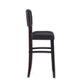 thumbnail image 3 of Linon Metairie 30" Indoor Wood Bar Stool, Espresso/Dark Brown Faux Leather, 3 of 9