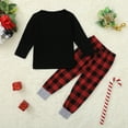 thumbnail image 4 of GRNSHTS Family Matching Christmas Pajamas Women Cotton Jammies Men Clothes Sleepwear Long Sleeve Pjs(Black Car,Kids 3-4T), 4 of 7