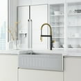 thumbnail image 2 of VIGO Edison Pro 20 in. Single Handle Pull Down Sprayer Kitchen Faucet in Matte Brushed Gold and Matte Black-VG02052MGMB, 2 of 15