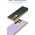 thumbnail image 3 of case for Samsung Galaxy S23 Ultra Case Electroplated Leather Soft Shell [Lens Protection] Samsung S23 Ultra Case Slim TPU Cover & Support Wireless Charging for Galaxy S23 Ultra, Purple, 3 of 8
