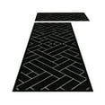 thumbnail image 2 of Clearance! Denhf Kitchen Rugs and Mats Set of 2, Non-Slip Kitchen Mats for Floor, Absorbent and Stain Resistant Kitchen Runner, Machine Washable Rugs for Kitchen, Laundry, and Sink, Black, 2 of 6
