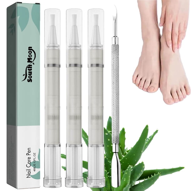 Lápiz reparador de uñas para uñas dañadas | Tratamiento Hidratante Nutricional con Aloe Vera Aceite de Árbol de Té Vitamina E | Fortalece, restaura las uñas | Incluye 5 bolígrafos, 1 lima de uñas |
