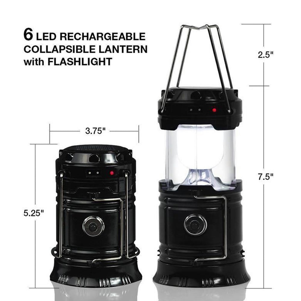 LETMY 4 Pack Camping Lantern, Rechargeable LED Lanterns, Solar Lantern  Battery Powered Hurricane Lantern Flashlights with 3 Powered Ways & USB  Cable for Emergency, Power Outage, Hurricane Supplies 